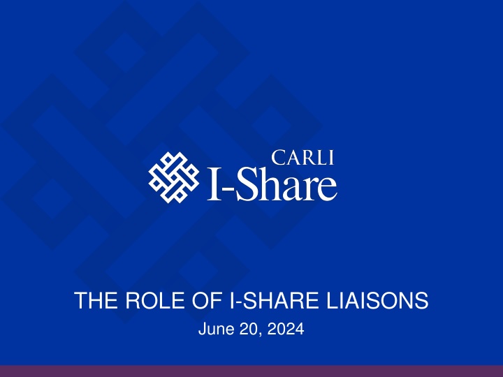The Role of I-Share Liaisons in Library Operations