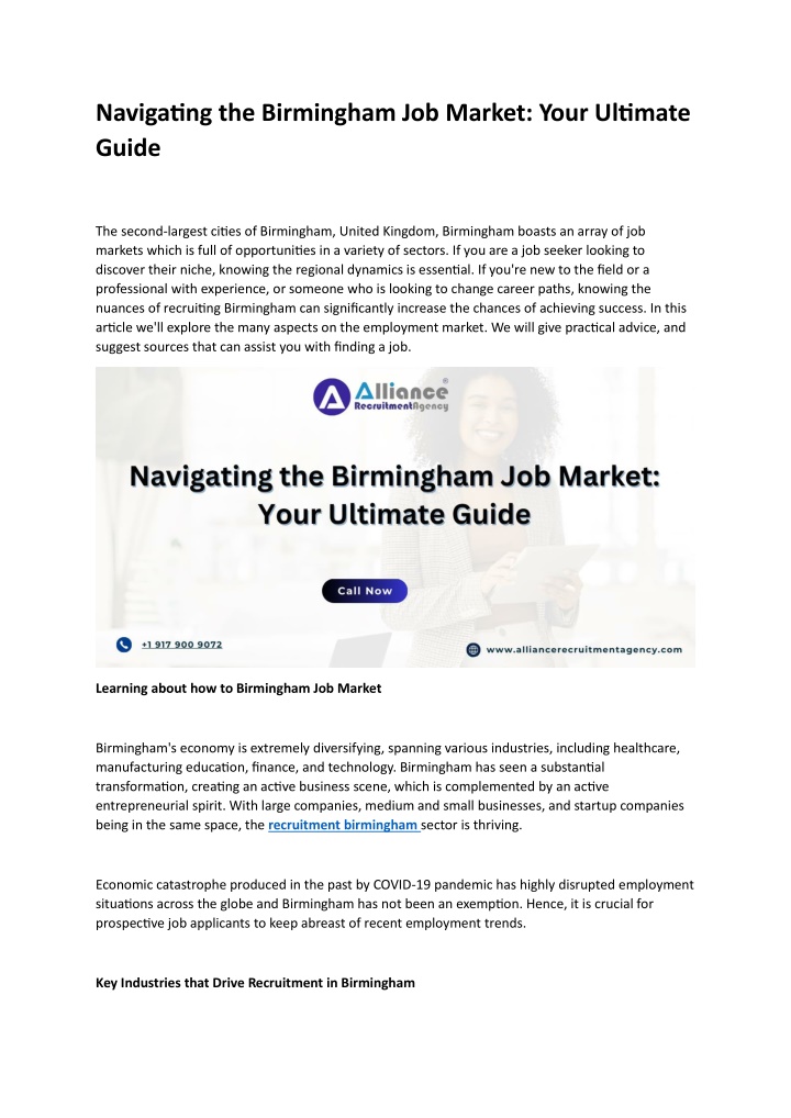 navigating the birmingham job market your n.w