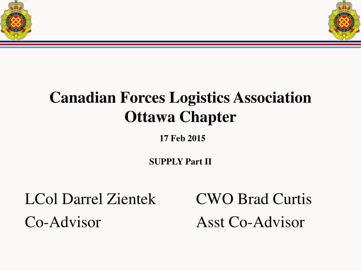 Canadian Forces Logistics Association Ottawa Chapter Update