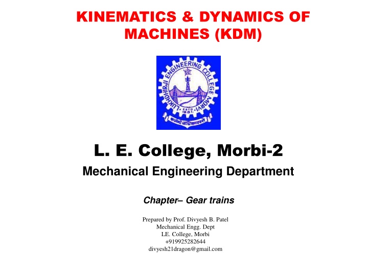 Gear Trains: Kinematics and Dynamics Explained