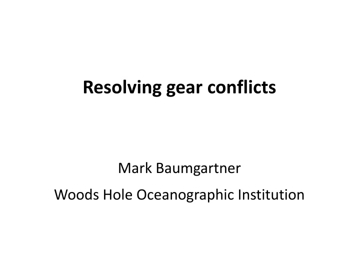 Resolving Gear Conflicts Through Acoustic Technology