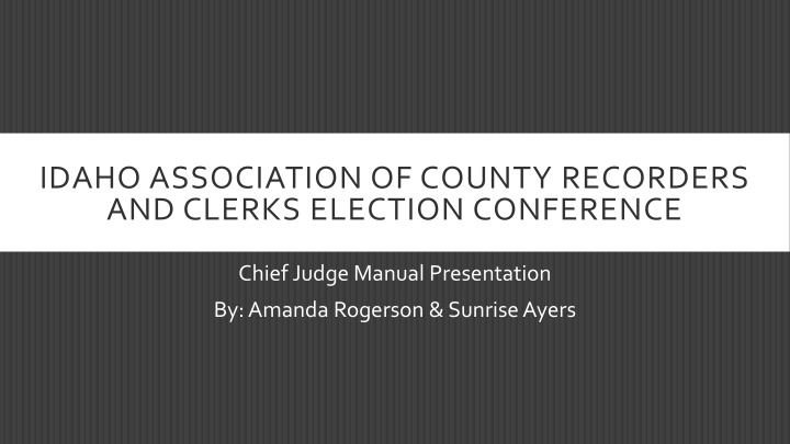Leadership and Judicial Training Programs in Idaho