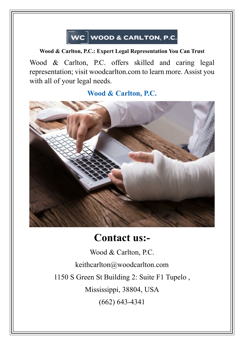 wood carlton p c expert legal representation l.w