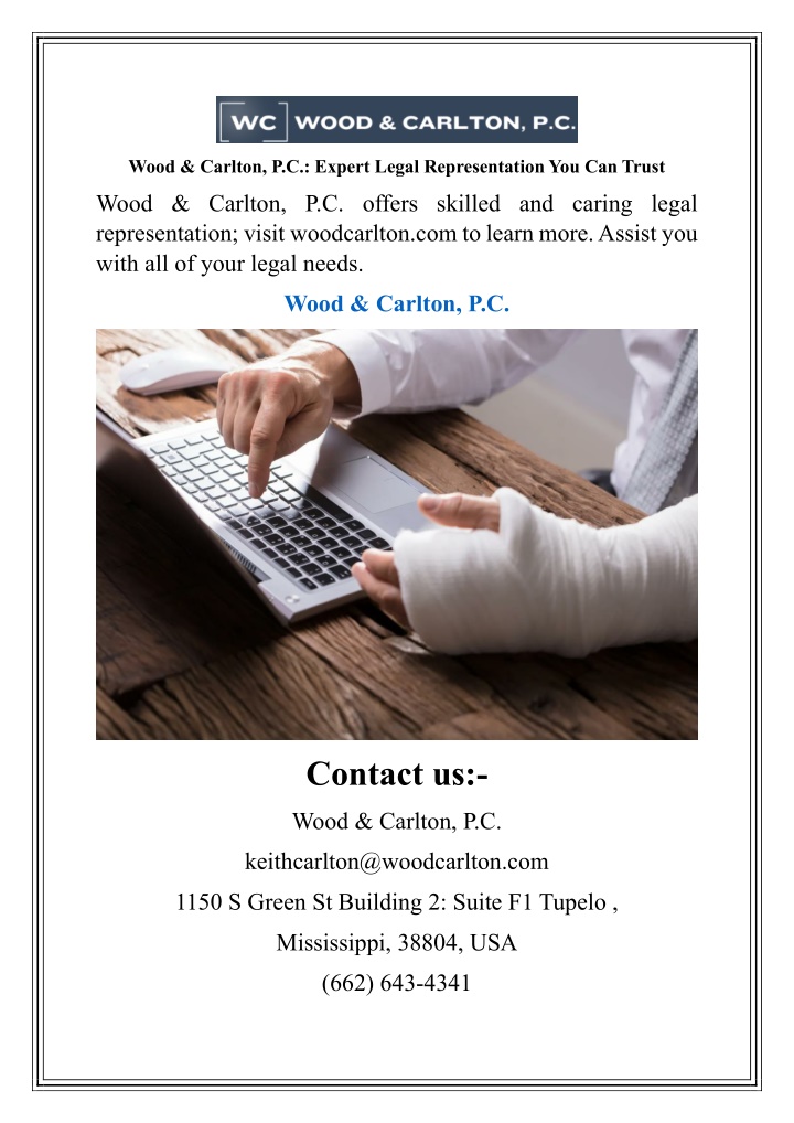 wood carlton p c expert legal representation n.w
