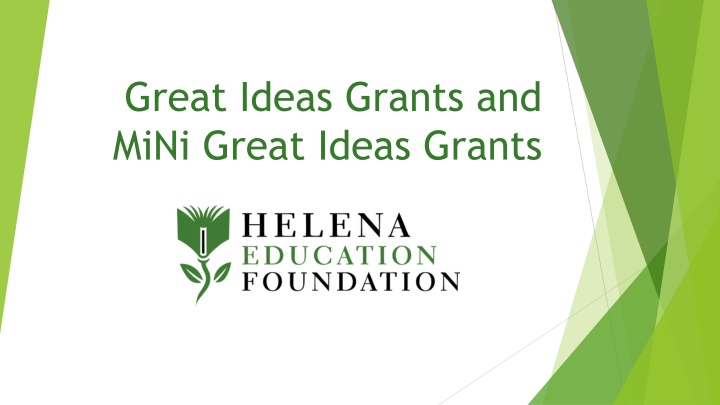 Helena School District Great Ideas Grants Program