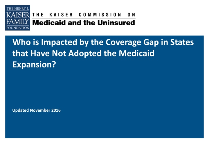 Medicaid Coverage Gap Impact in Non-Expansion States