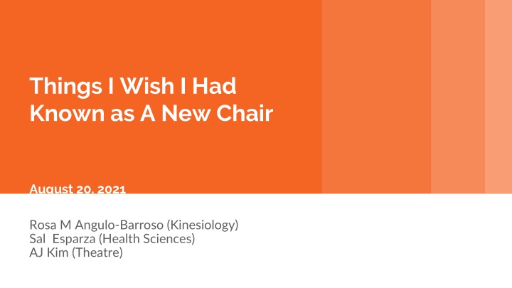 Insights for New Department Chairs in Higher Education