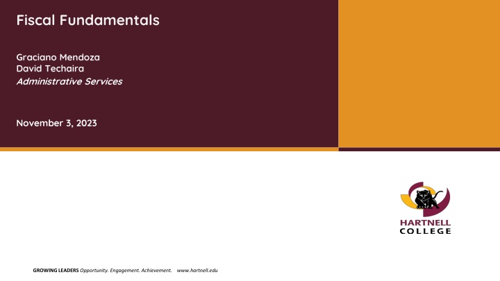 Fiscal Fundamentals for Administrative Services - Overview and Compliance Requirements