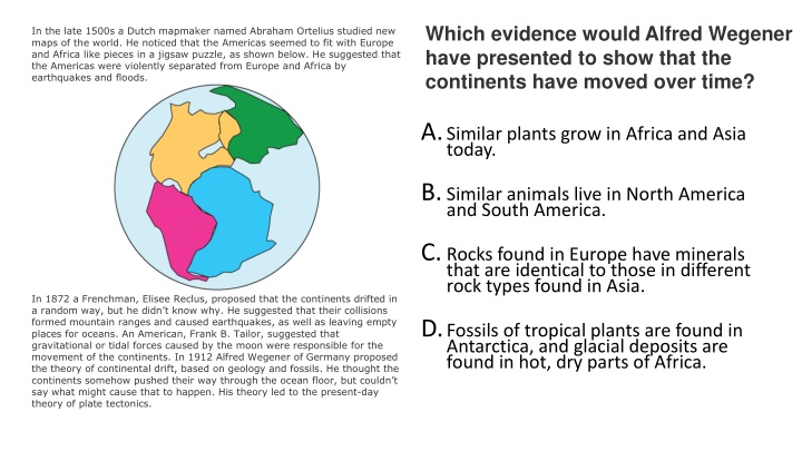 Earth's Structure and Continental Drift Theories