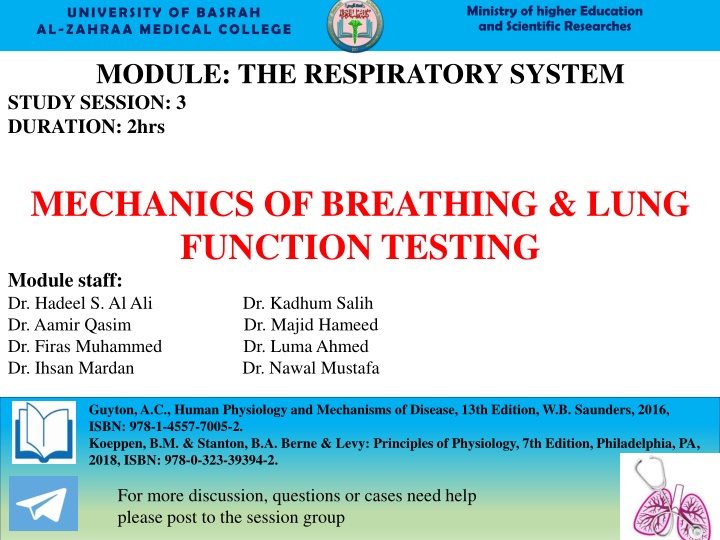 Mechanics of Breathing in the Respiratory System