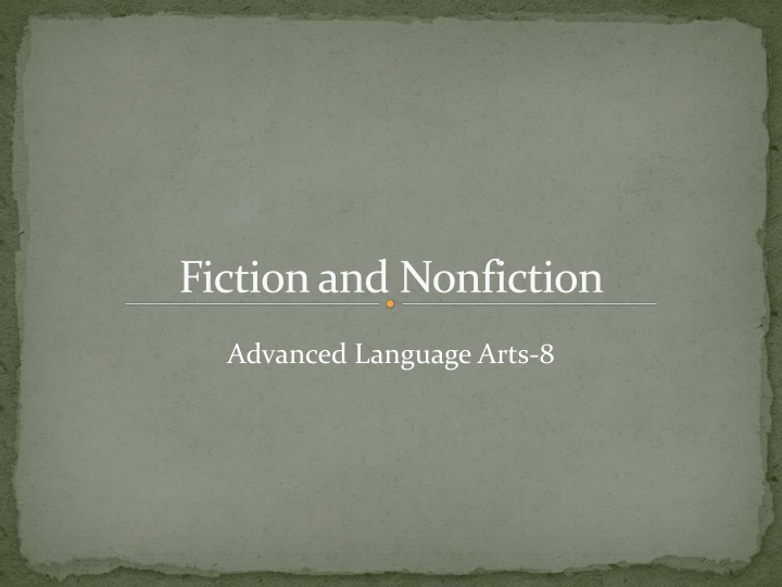 Fiction and Nonfiction in Language Arts