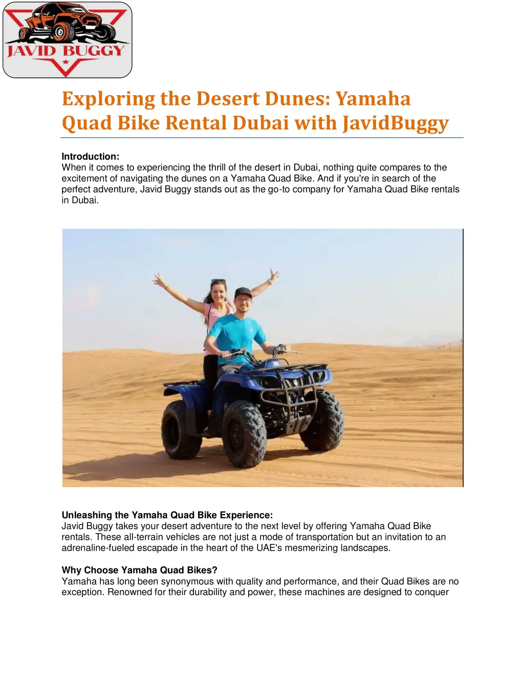 exploring the desert dunes yamaha quad bike n.