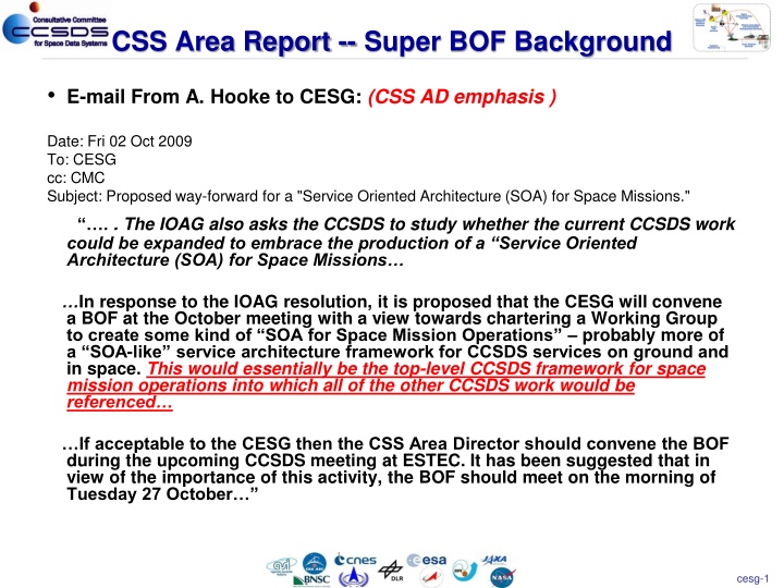 Proposed Way Forward for Service-Oriented Architecture (SOA) in Space Missions