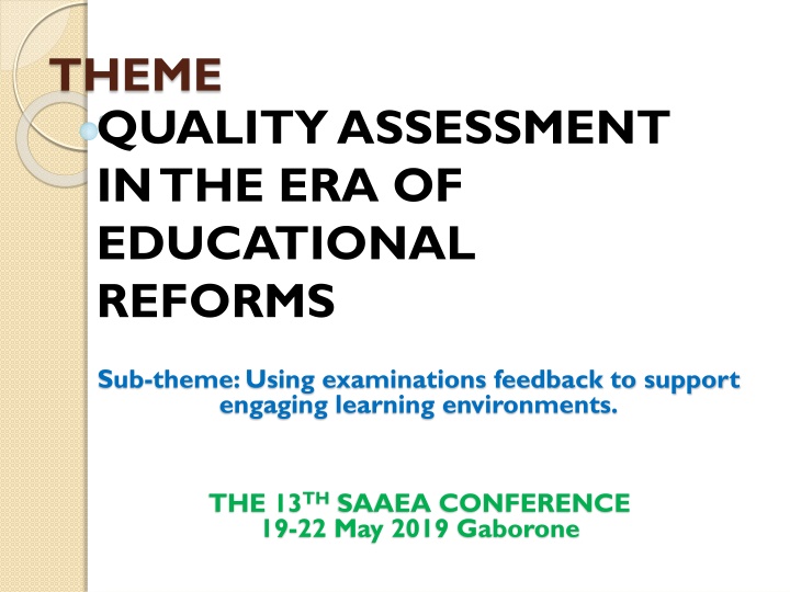 Improving Quality Assessment Practices in Education: A Case Study
