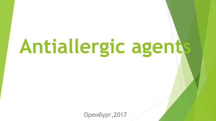 Allergies and Antiallergic Agents