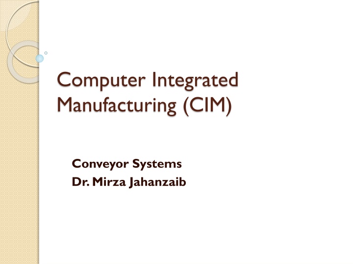 Computer-Integrated Manufacturing (CIM) Conveyor Systems Overview