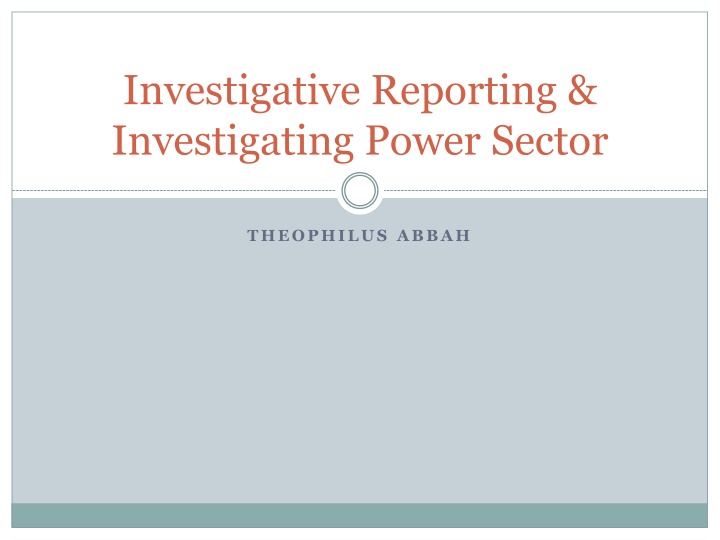 Investigative Journalism: Tracing and Utilizing Abandoned Power Infrastructure in Rural Nigeria