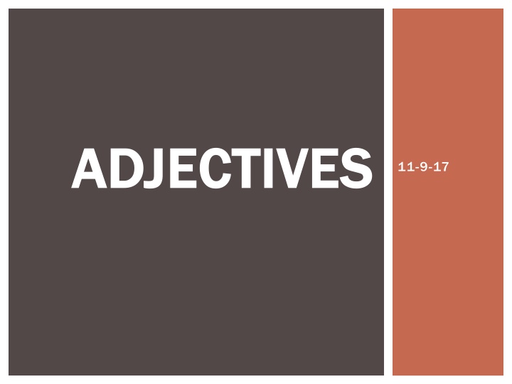 Adjectives: Types and Examples