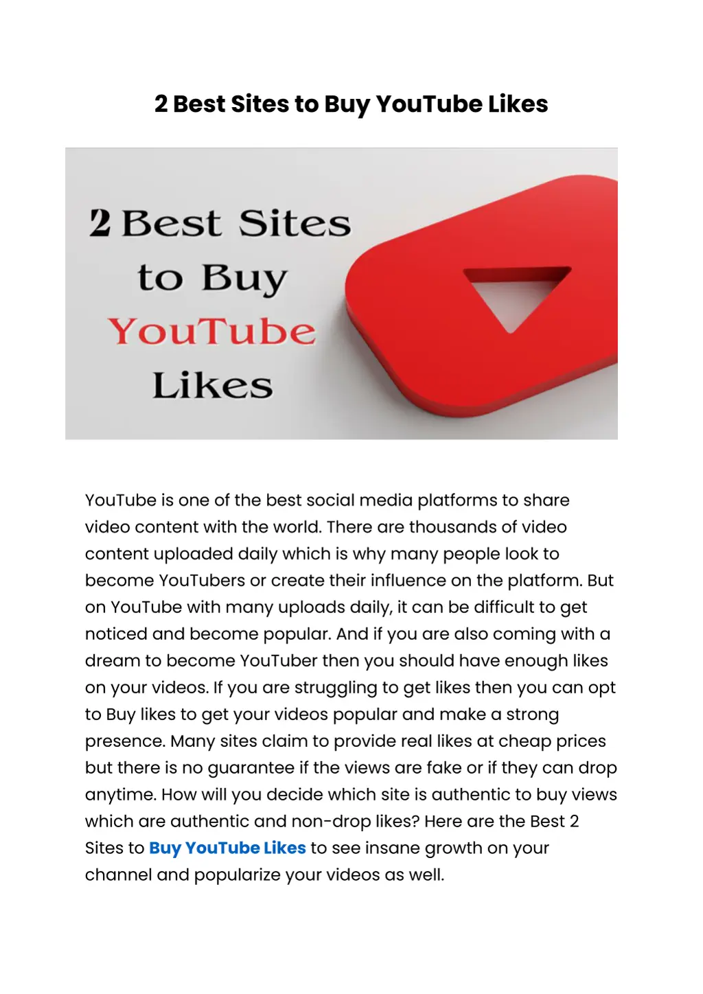 2 best sites to buy youtube likes n.