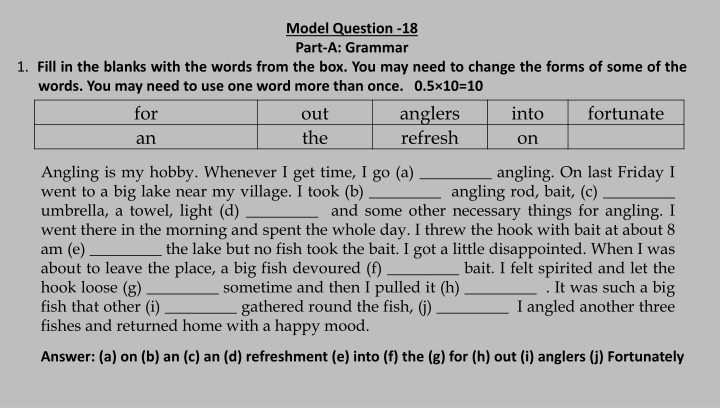 English Grammar Practice Exercises