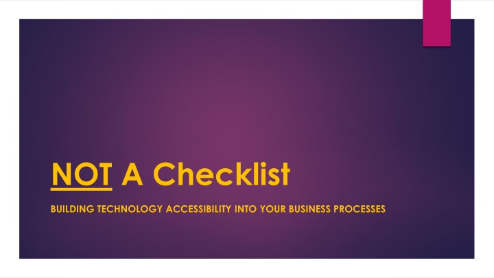 Integrating Technology Accessibility into Business Processes