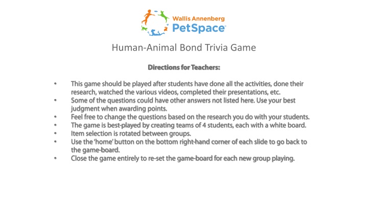 Test Your Knowledge: Human-Animal Bond Trivia Game