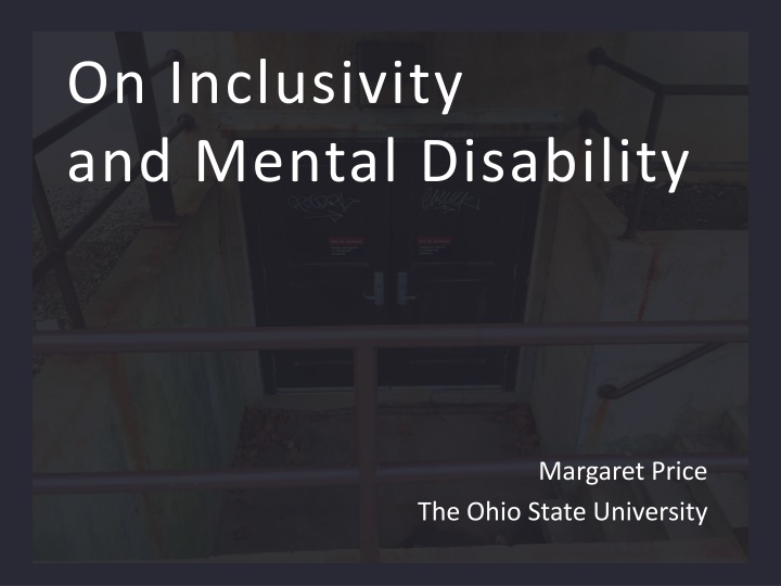 Inclusivity and Mental Disability in Academia
