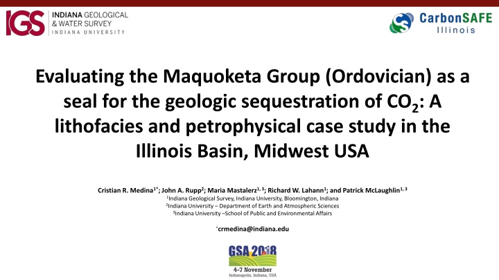 Evaluating Maquoketa Group for CO2 Sequestration in Illinois Basin