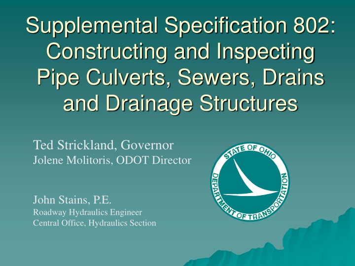 Enhanced Specifications for Pipe Culverts and Drainage Structures