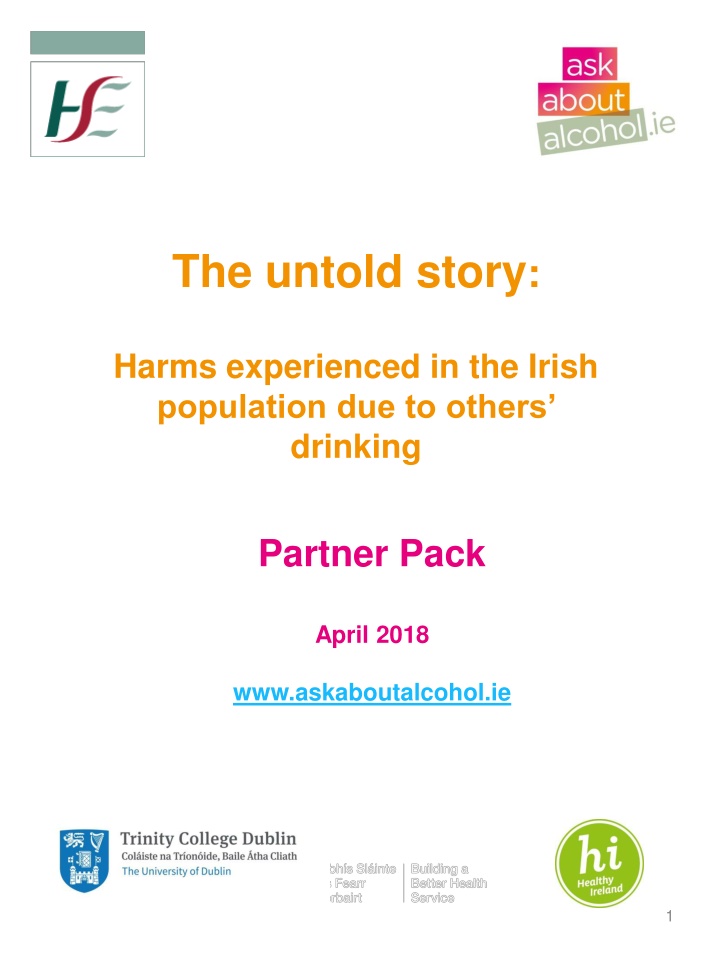 The Harms Experienced in the Irish Population Due to Others' Drinking