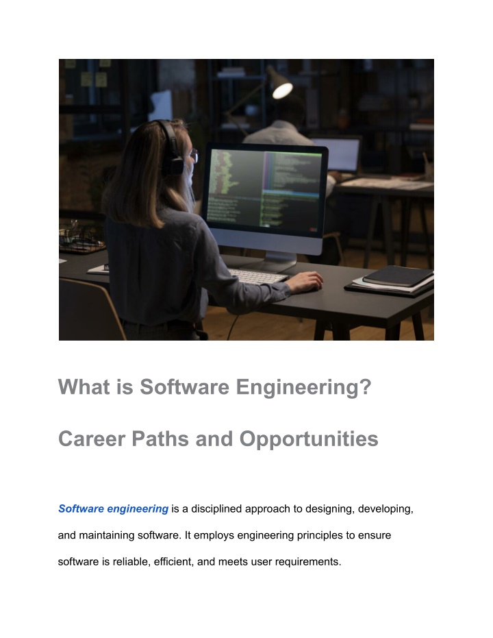 what is software engineering n.w