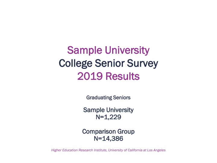Analyzing College Senior Survey 2019 Results and Experiences