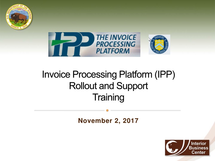 IPP Rollout and Support Training Overview