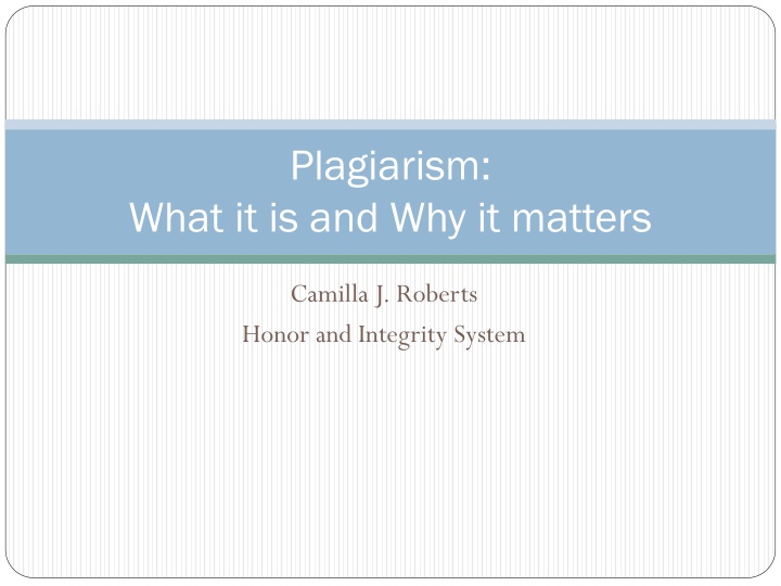 Plagiarism: Importance and Consequences