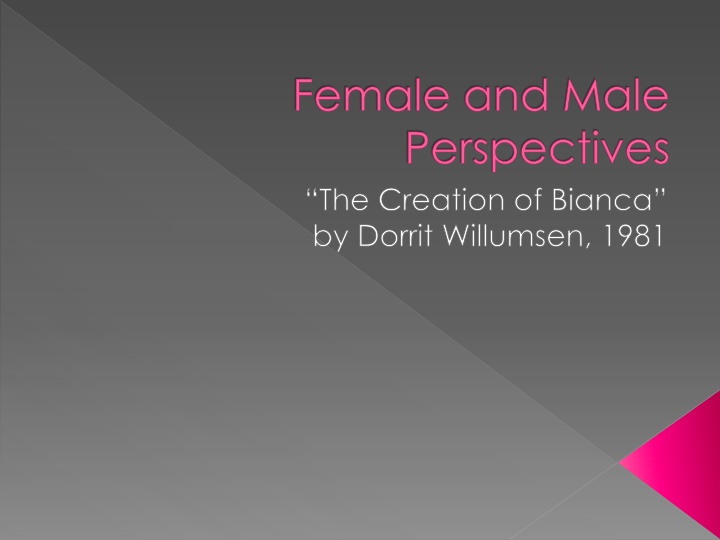 Female and Male Perspectives in Dorrit Willumsen's Works