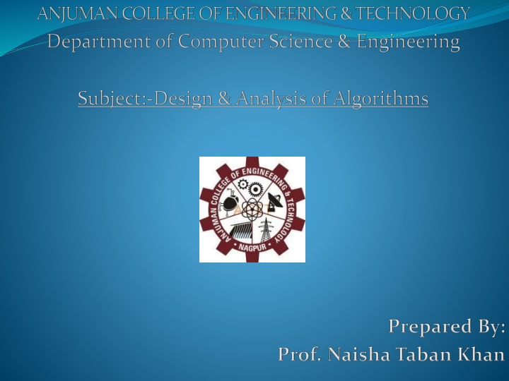 Comprehensive Course Overview on Algorithm Analysis and Design