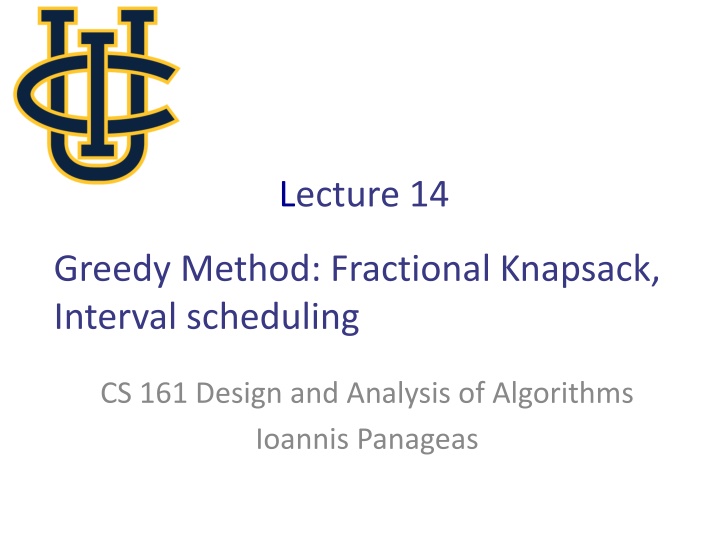 Greedy Method in Algorithm Design: An Overview