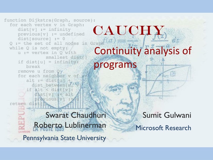 Continuity Analysis of Programs