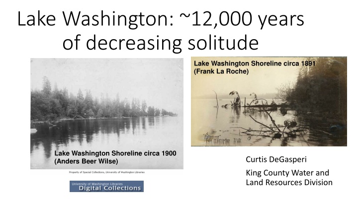 Historical Evolution of Lake Washington: From Ice Age to Urban Development