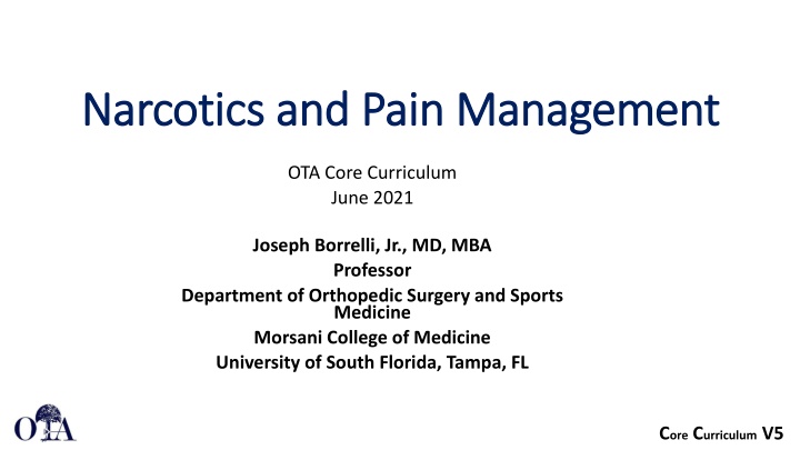 Pain Management in Orthopedic Surgery