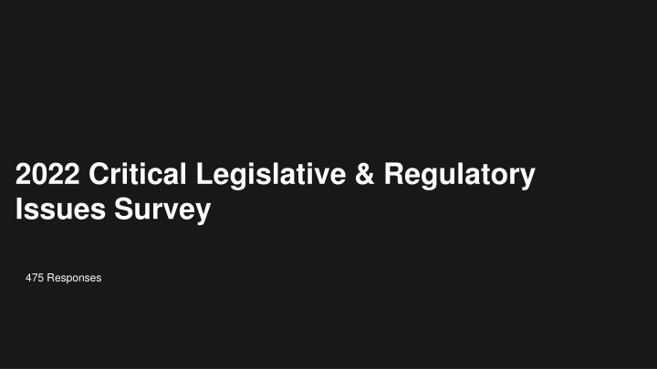 Legislative Priorities in Golf Industry Survey Results