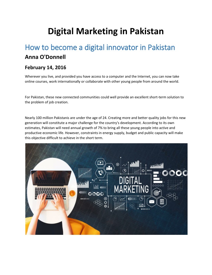 digital marketing in pakistan n.w