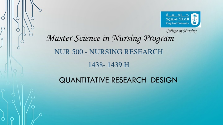 Quantitative Research Designs in Nursing