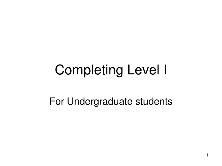 Academic Progression Guidelines for Undergraduate Students