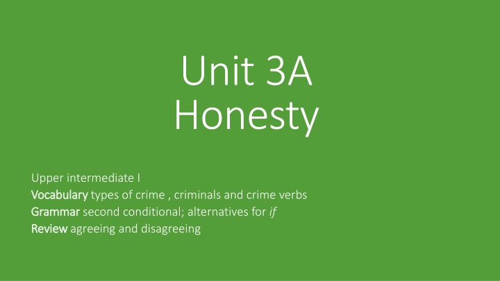 Second Conditional and Vocabulary on Types of Crimes