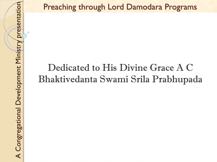 Preaching Through Lord Damodara: Congregational Development Ministry Presentation