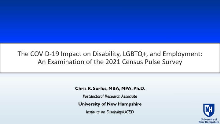 The Impact of COVID-19 on Disability and LGBTQ+ Communities