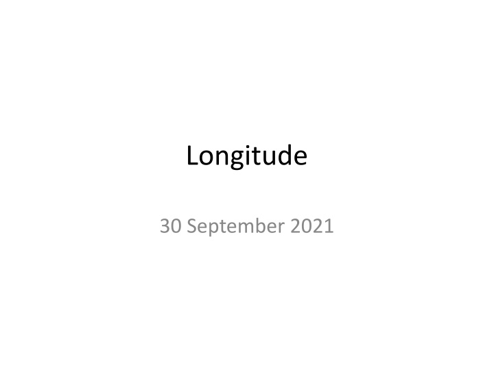 Longitude and its Significance in Navigation