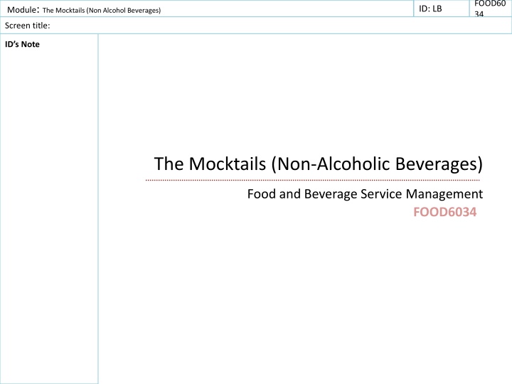 Mastering Mocktails: A Fun and Educational Journey in Beverage Management