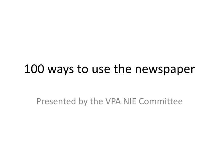 Science and News through Newspapers